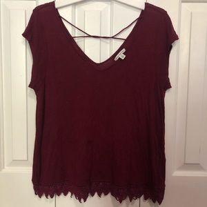American Eagle Burgundy Top